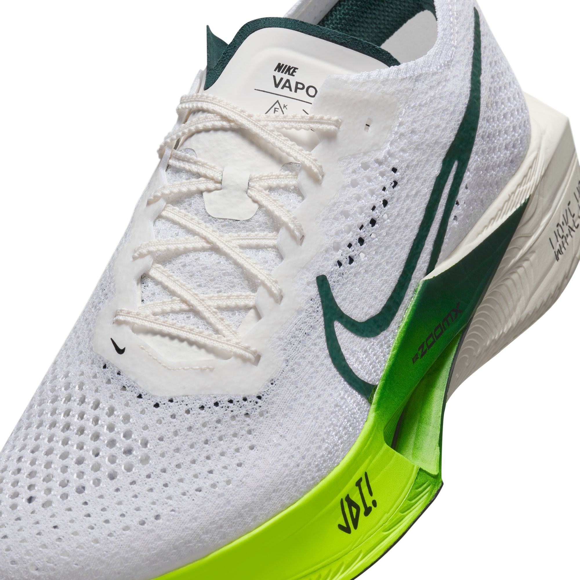 NIKE MEN'S VAPORFLY NEXT% 3 WHT/GRN