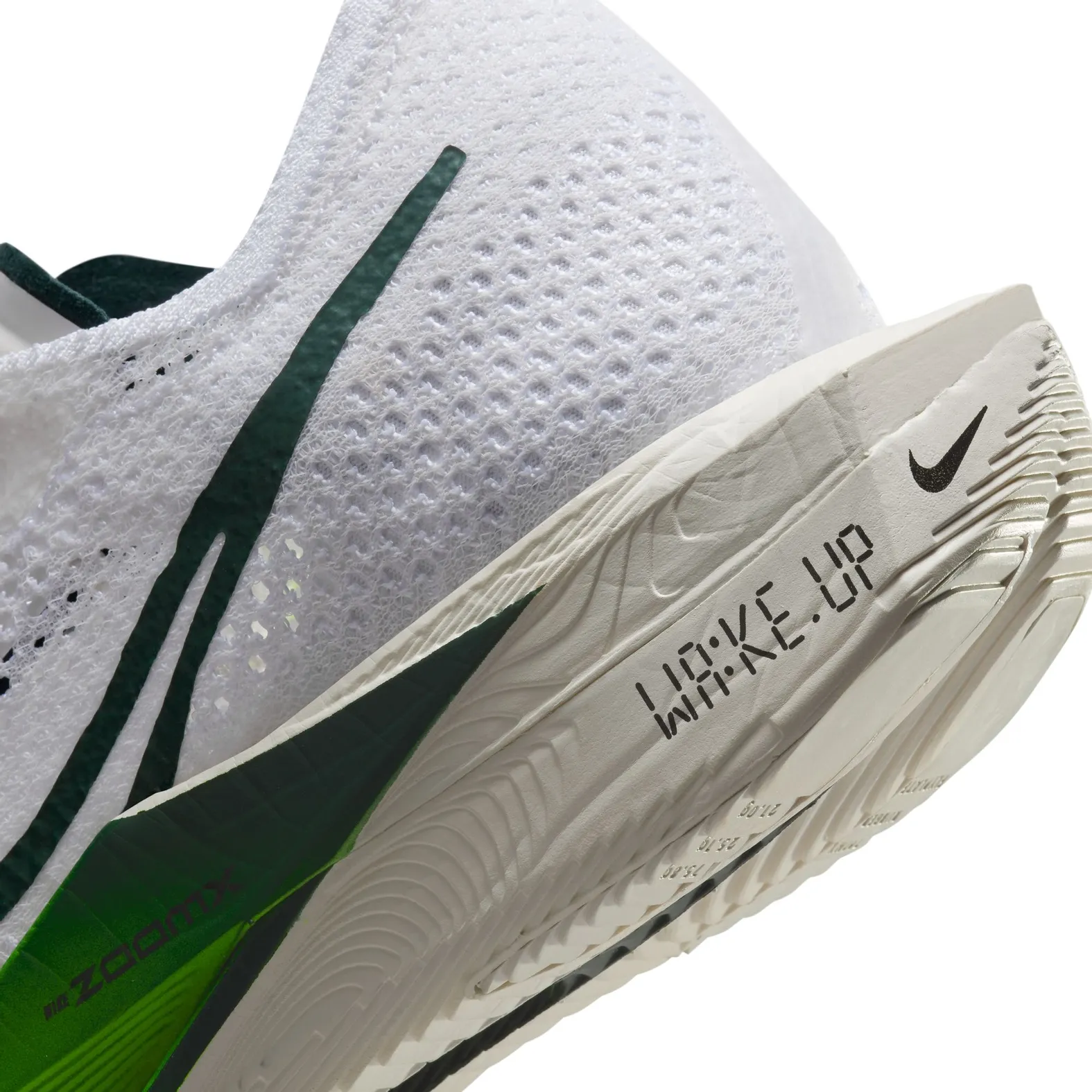 NIKE MEN'S VAPORFLY NEXT% 3 WHT/GRN