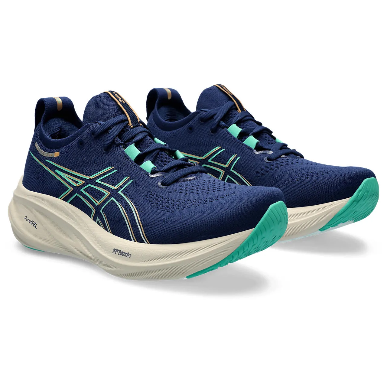 【未使用 27cm】ASICS　 GEL-NIMBUS 26 ネイビー/ライム ASICS WOMEN'S GEL NIMBUS 26 BLU/AUR