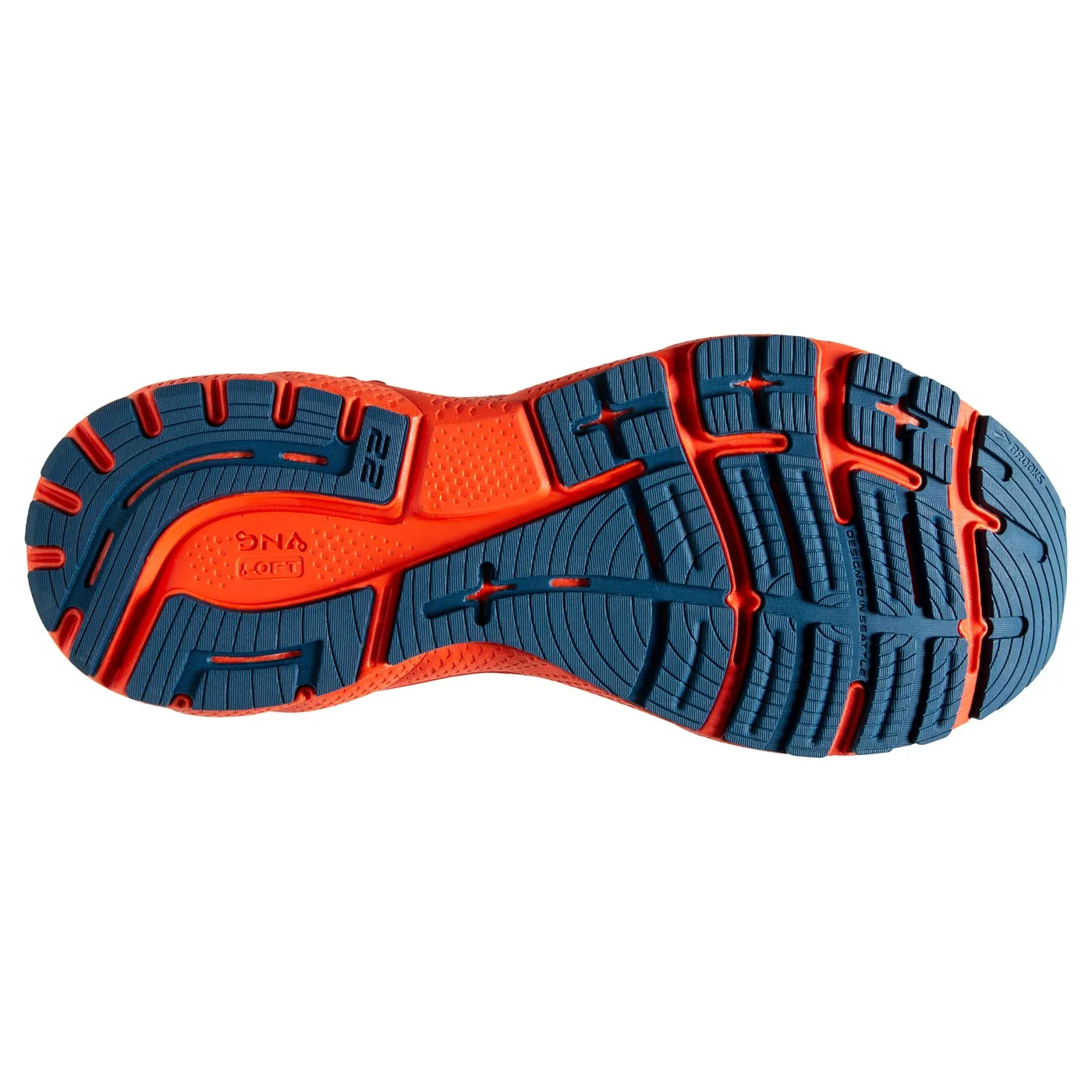 Brooks Adrenaline GTS 22 Men\'s Road Running Shoe in the orange pearl M Sz9 W10.5 Brooks Glycerin GTS 22 Mens Running Shoes - Orange – Start  main image 2