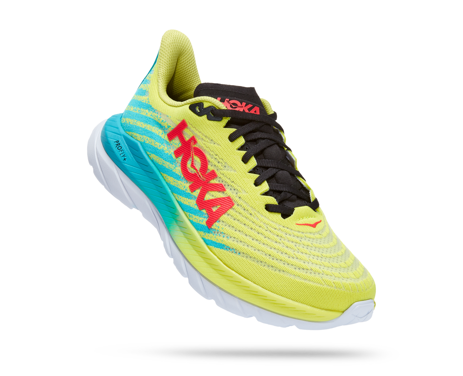 One One Mach 5 Hoka Men\'s Yellow and Blue Athletic Shoes Hoka One One Men main image 4