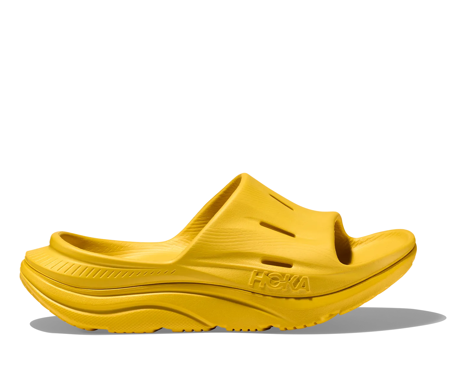 HOKA Ora Recovery Slide 3 Sandals Citrus Glow Yellow Men\'s Sz 11 *NEW* 1135061 HOKA UNISEX ORA RECOVERY SLIDE 3 PASSION FRUIT / PASSION FRUIT main image 3