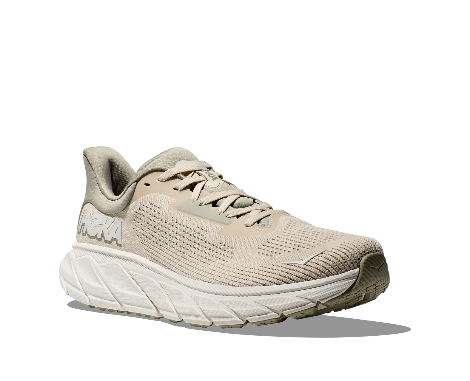 Hoka One One Arahi 7 Men\'s Athletic Shoes in Light Beige and White Hoka Arahi 7 Review: J is for Jinkies, Scoob - Believe in  main image 2